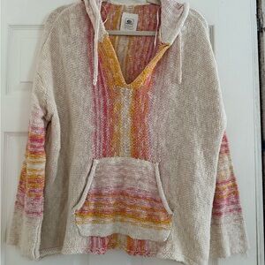 Rip Curl Pink, Yellow, and Cream Knit Sweater